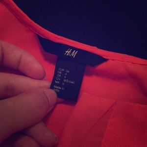 Peach Button up H&M Medium Top
